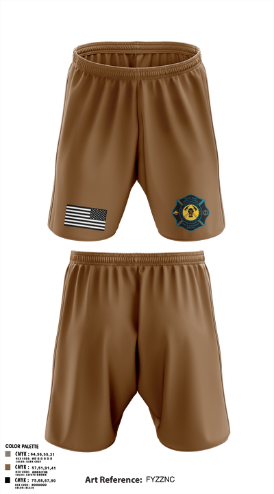 ISA Air base Fire Dept. 19172110 Athletic Shorts With Pockets - 66