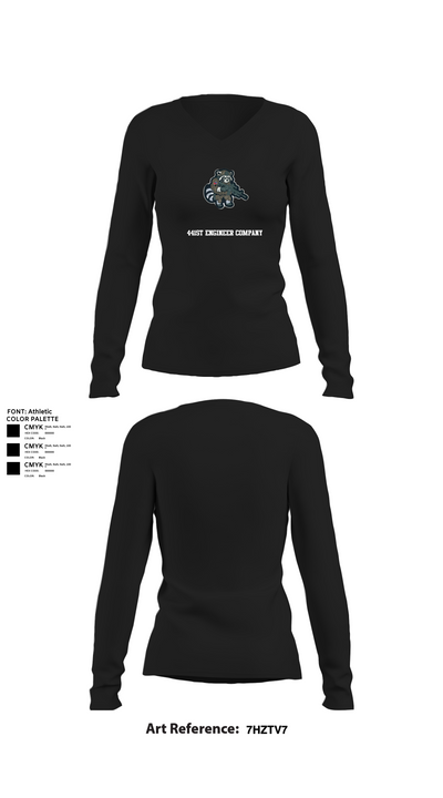441st Engineer Company 54564095 Women's Long Sleeve V-neck Shirt - 22