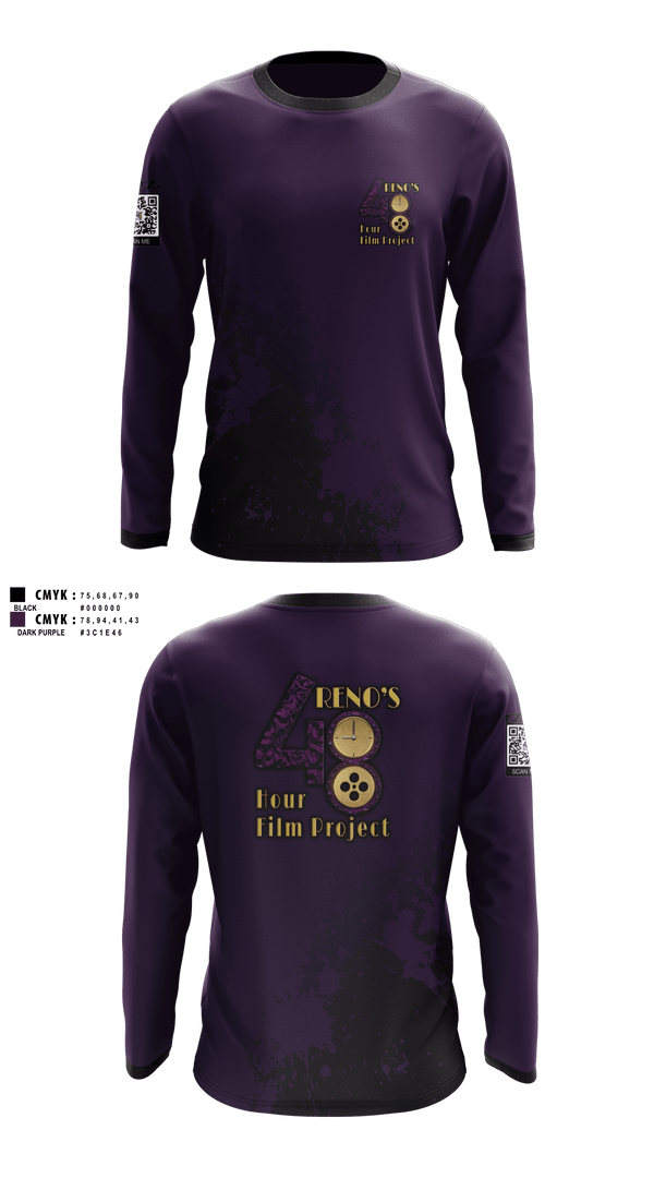 Long Sleeve Performance Shirt, 48 Hour Film Project, , Teamtime, Team time, sublimation, custom sports apparel, team uniforms, spirit wear, spiritwear, sports uniforms, custom shirts, team store, custom team store, fundraiser sports, apparel fundraiser