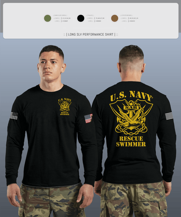 Long Sleeve Performance Shirt, Aircrew Rescue Swimmer, , Teamtime, Team time, sublimation, custom sports apparel, team uniforms, spirit wear, spiritwear, sports uniforms, custom shirts, team store, custom team store, fundraiser sports, apparel fundraiser