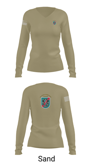 Womens Long Sleeve Vneck Shirt, , Army, Teamtime, Team time, sublimation, custom sports apparel, team uniforms, spirit wear, spiritwear, sports uniforms, custom shirts, team store, custom team store, fundraiser sports, apparel fundraiser