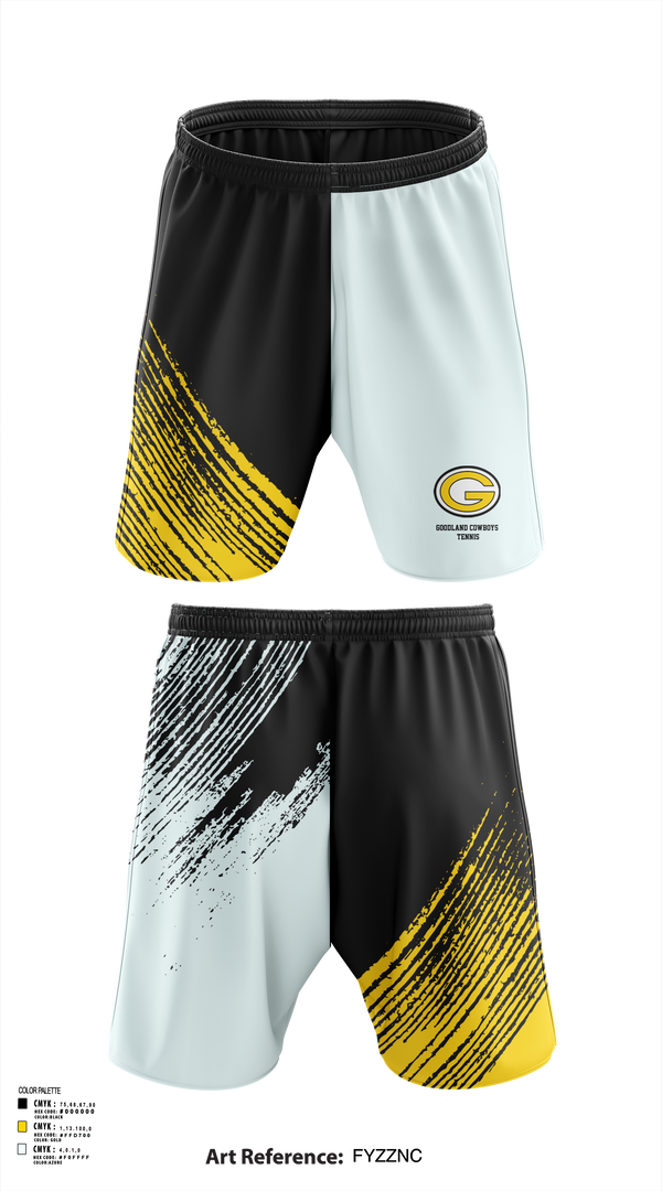 Athletic Shorts With Pockets, Goodland Cowboys Tennis, Tennis, Teamtime, Team time, sublimation, custom sports apparel, team uniforms, spirit wear, spiritwear, sports uniforms, custom shirts, team store, custom team store, fundraiser sports, apparel fundraiser