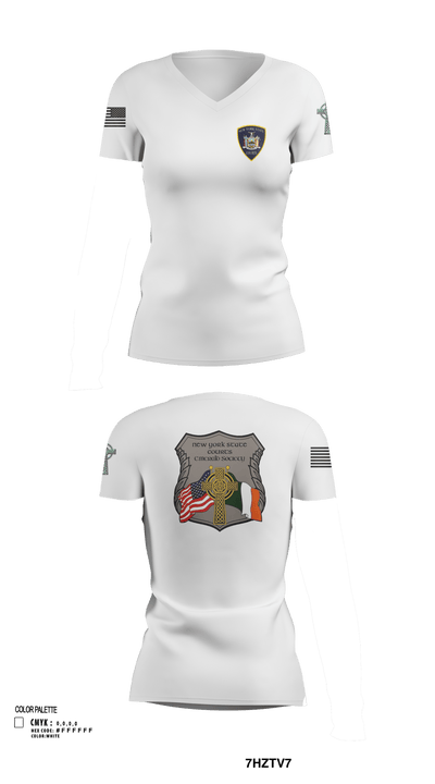 NYS Court Officer 64185384 Women's Short Sleeve V-neck Shirt - 8 (2)