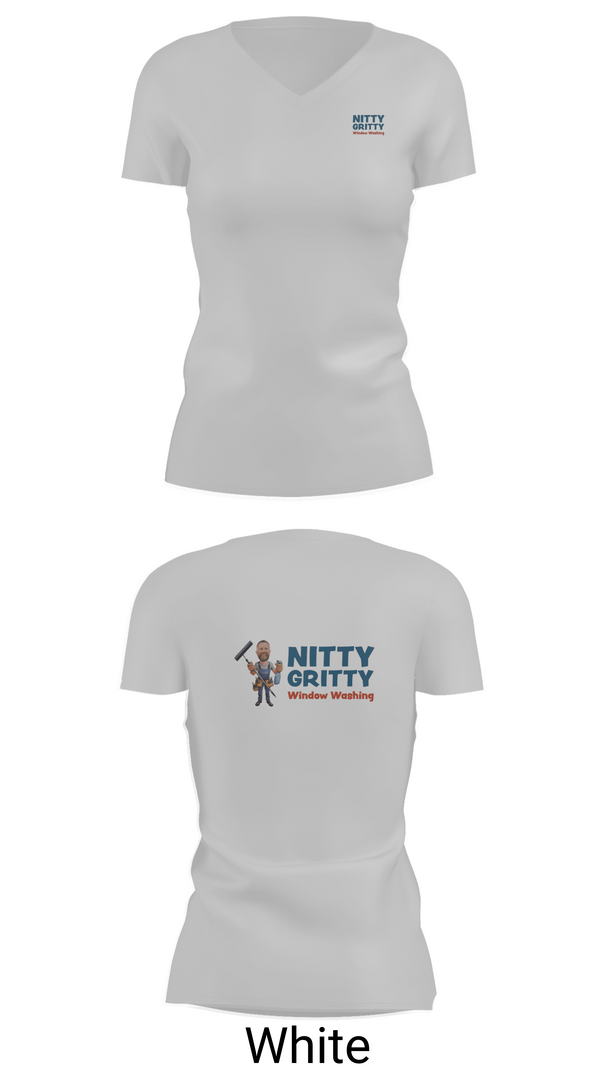 Womens Short Sleeve Vneck Shirt, Nitty Gritty Window washing, , Teamtime, Team time, sublimation, custom sports apparel, team uniforms, spirit wear, spiritwear, sports uniforms, custom shirts, team store, custom team store, fundraiser sports, apparel fundraiser