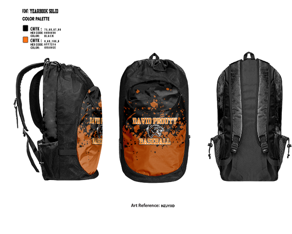 Gear Bag, David Prouty Panthers Baseball, Baseball, Teamtime, Team time, sublimation, custom sports apparel, team uniforms, spirit wear, spiritwear, sports uniforms, custom shirts, team store, custom team store, fundraiser sports, apparel fundraiser