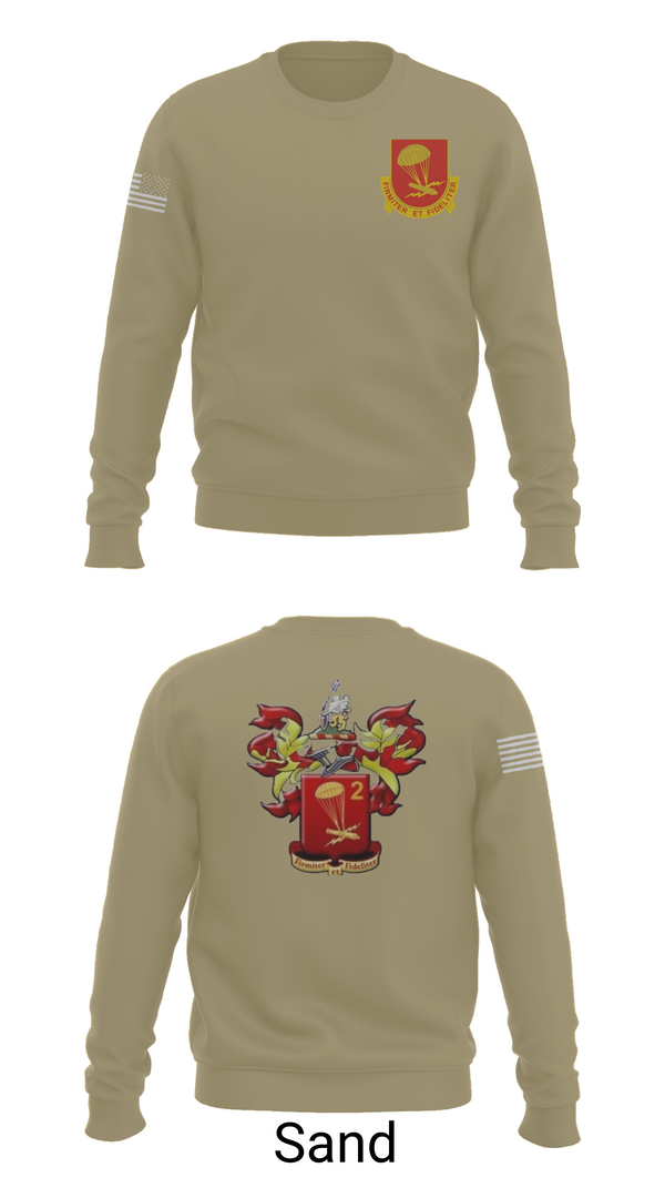Crew Neck Sweatshirt, 2-377 PFAR, Army, Teamtime, Team time, sublimation, custom sports apparel, team uniforms, spirit wear, spiritwear, sports uniforms, custom shirts, team store, custom team store, fundraiser sports, apparel fundraiser