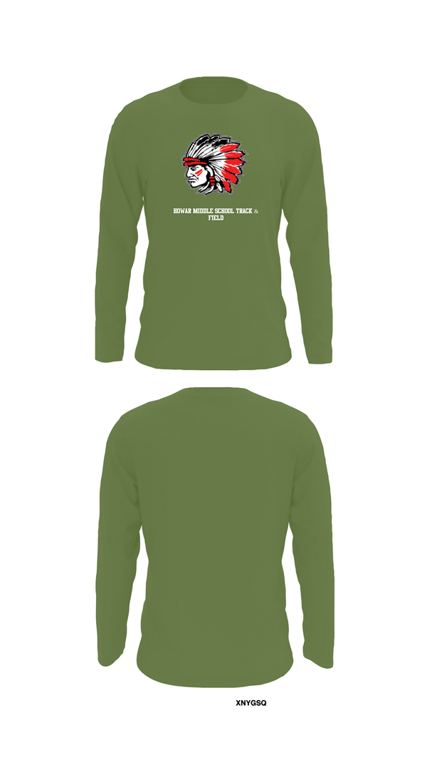 Long Sleeve Performance Shirt, Howar Middle School Track & Field, Track & Field, Teamtime, Team time, sublimation, custom sports apparel, team uniforms, spirit wear, spiritwear, sports uniforms, custom shirts, team store, custom team store, fundraiser sports, apparel fundraiser