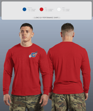 Long Sleeve Performance Shirt, Cleveland Blue Raiders, Track & Field, Teamtime, Team time, sublimation, custom sports apparel, team uniforms, spirit wear, spiritwear, sports uniforms, custom shirts, team store, custom team store, fundraiser sports, apparel fundraiser