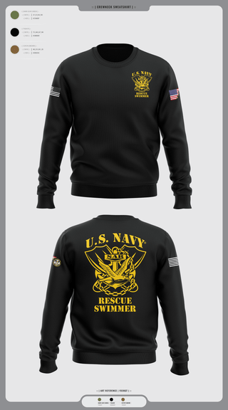 Crew Neck Sweatshirt, Aircrew Rescue Swimmer, , Teamtime, Team time, sublimation, custom sports apparel, team uniforms, spirit wear, spiritwear, sports uniforms, custom shirts, team store, custom team store, fundraiser sports, apparel fundraiser