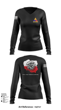 261st BSC CAVEMAN PLT 28746409 Women's Long Sleeve V-neck Shirt - 104