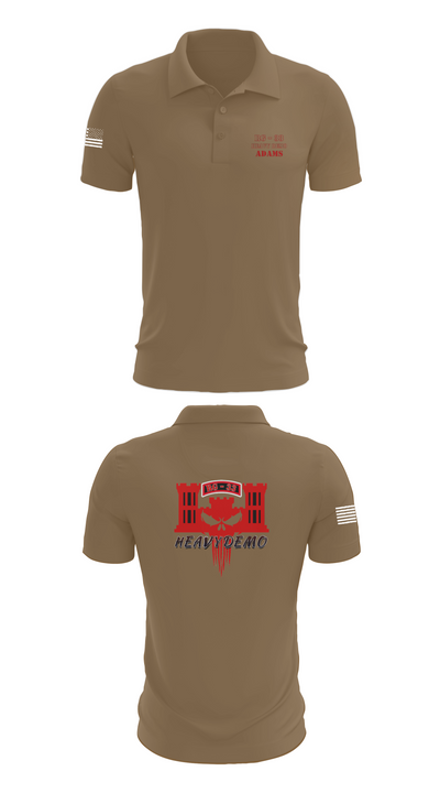 CESD Bravo 35th Engineer Battalion 45351759 Short Sleeve Performance Polo - 7