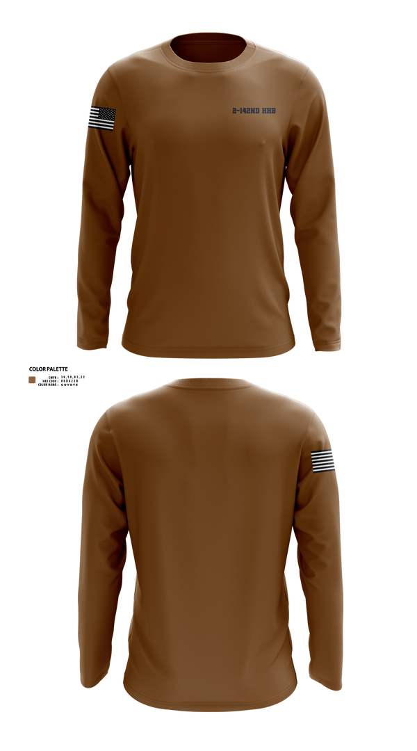 Long Sleeve Performance Shirt, 2-142nd HHB, , Teamtime, Team time, sublimation, custom sports apparel, team uniforms, spirit wear, spiritwear, sports uniforms, custom shirts, team store, custom team store, fundraiser sports, apparel fundraiser