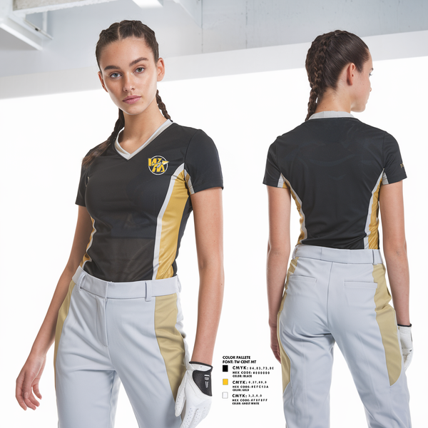 Womens Short Sleeve Vneck Shirt, Watkins Memorial High School Girls Golf, Golf, Teamtime, Team time, sublimation, custom sports apparel, team uniforms, spirit wear, spiritwear, sports uniforms, custom shirts, team store, custom team store, fundraiser sports, apparel fundraiser