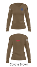 Pershing Rifles Troop L-1 10347059 Women's Long Sleeve V-neck Shirt - 17