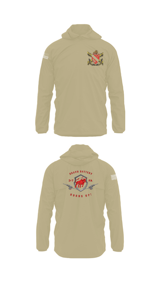 Windbreaker, Bravo Battery 3-7 FA, Army, Teamtime, Team time, sublimation, custom sports apparel, team uniforms, spirit wear, spiritwear, sports uniforms, custom shirts, team store, custom team store, fundraiser sports, apparel fundraiser