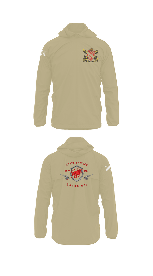 Windbreaker, Bravo Battery 3-7 FA, Army, Teamtime, Team time, sublimation, custom sports apparel, team uniforms, spirit wear, spiritwear, sports uniforms, custom shirts, team store, custom team store, fundraiser sports, apparel fundraiser