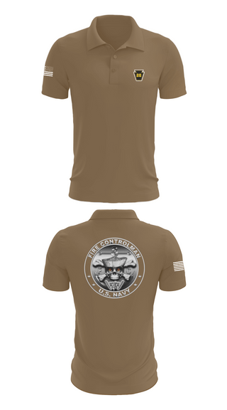 Short Sleeve Performance Polo, Fire Controlman, Navy, Teamtime, Team time, sublimation, custom sports apparel, team uniforms, spirit wear, spiritwear, sports uniforms, custom shirts, team store, custom team store, fundraiser sports, apparel fundraiser