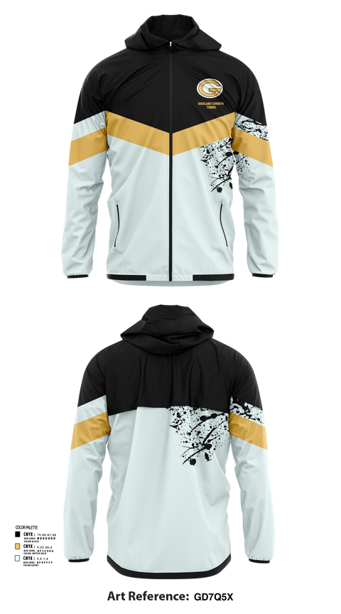 Windbreaker, Goodland Cowboys Tennis, Tennis, Teamtime, Team time, sublimation, custom sports apparel, team uniforms, spirit wear, spiritwear, sports uniforms, custom shirts, team store, custom team store, fundraiser sports, apparel fundraiser