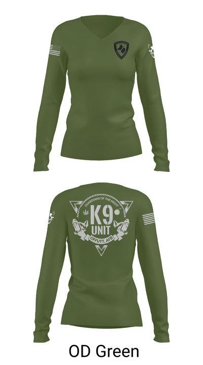 Guardians of the Night 82205307 Women's Long Sleeve V-neck Shirt - 57