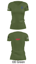 Pershing Rifles Troop L-1 10347059 Women's Short Sleeve V-neck Shirt - 48