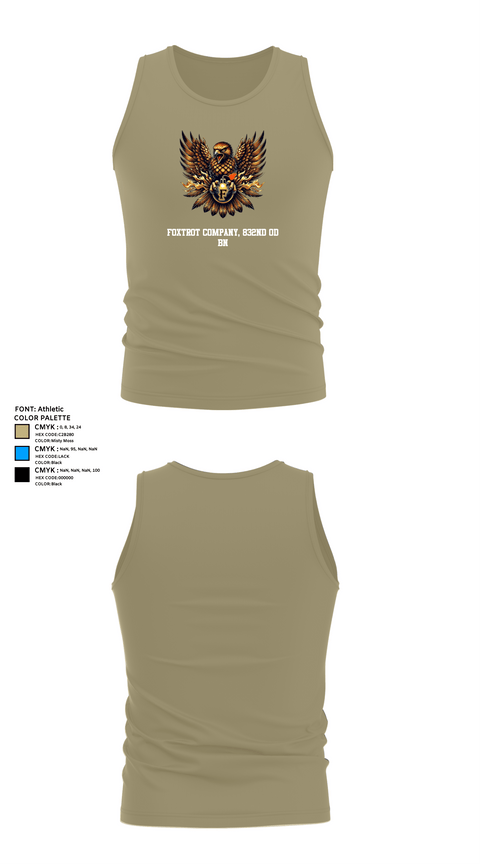 Tank Top, Foxtrot Company, 832nd OD BN, Army, Teamtime, Team time, sublimation, custom sports apparel, team uniforms, spirit wear, spiritwear, sports uniforms, custom shirts, team store, custom team store, fundraiser sports, apparel fundraiser