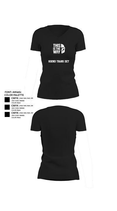 602nd Trans Det 75449921 Women's Short Sleeve V-neck Shirt - 24
