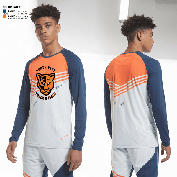 Long Sleeve Performance Shirt, North Pitt High School Track and Field, Track & Field, Teamtime, Team time, sublimation, custom sports apparel, team uniforms, spirit wear, spiritwear, sports uniforms, custom shirts, team store, custom team store, fundraiser sports, apparel fundraiser
