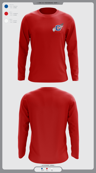 Long Sleeve Performance Shirt, Cleveland Blue Raiders, Track & Field, Teamtime, Team time, sublimation, custom sports apparel, team uniforms, spirit wear, spiritwear, sports uniforms, custom shirts, team store, custom team store, fundraiser sports, apparel fundraiser