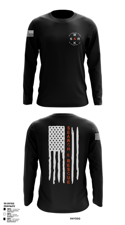 Bakersfield Search and Rescue 3116014 Long Sleeve Performance Shirt 1