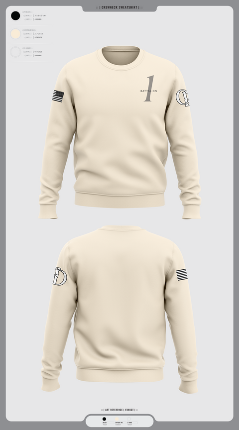 Crew Neck Sweatshirt, Battalion 1, , Teamtime, Team time, sublimation, custom sports apparel, team uniforms, spirit wear, spiritwear, sports uniforms, custom shirts, team store, custom team store, fundraiser sports, apparel fundraiser