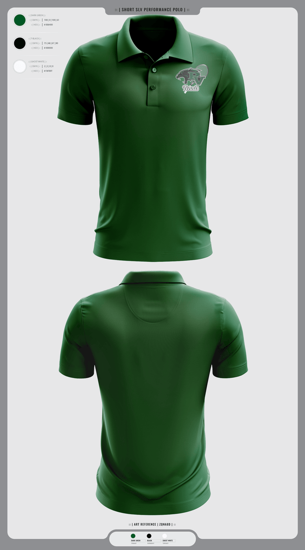Short Sleeve Performance Polo, Palo Verde Panthers, Tennis, Teamtime, Team time, sublimation, custom sports apparel, team uniforms, spirit wear, spiritwear, sports uniforms, custom shirts, team store, custom team store, fundraiser sports, apparel fundraiser
