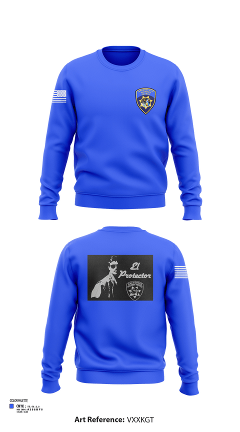 Crew Neck Sweatshirt, California Highway Patrol, , Teamtime, Team time, sublimation, custom sports apparel, team uniforms, spirit wear, spiritwear, sports uniforms, custom shirts, team store, custom team store, fundraiser sports, apparel fundraiser