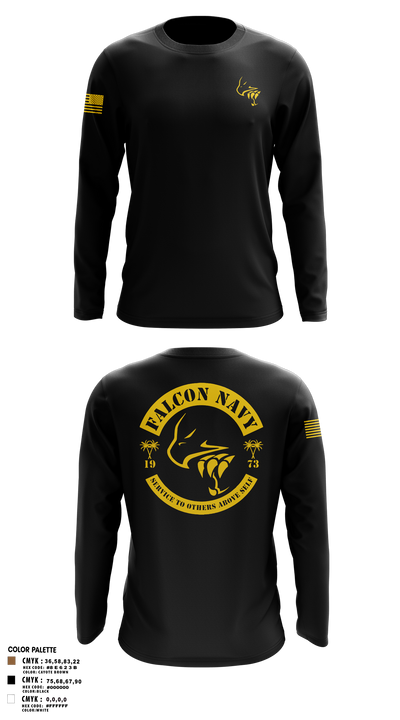 Falcon Navy 41884136 Long Sleeve Performance Shirt 4