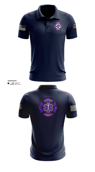 Short Sleeve Performance Polo, Piper High School Public Services Academy, Fire Department, Teamtime, Team time, sublimation, custom sports apparel, team uniforms, spirit wear, spiritwear, sports uniforms, custom shirts, team store, custom team store, fundraiser sports, apparel fundraiser