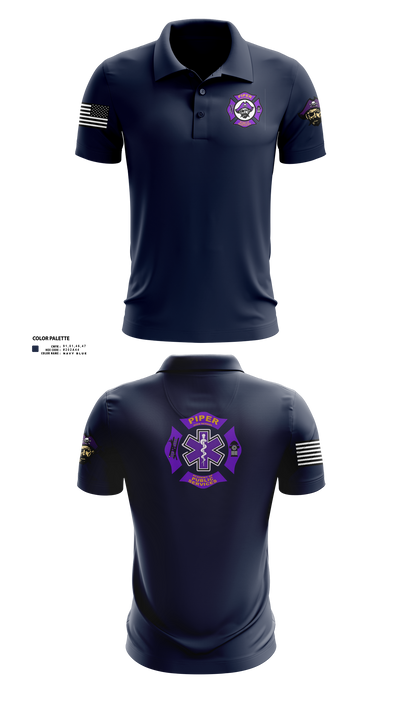 Piper High School Public Services Academy 74445509 Short Sleeve Performance Polo - 1