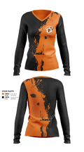Pine Prairie Panthers Softball 4655402 Women's Long Sleeve V-neck Shirt - 1 (1)