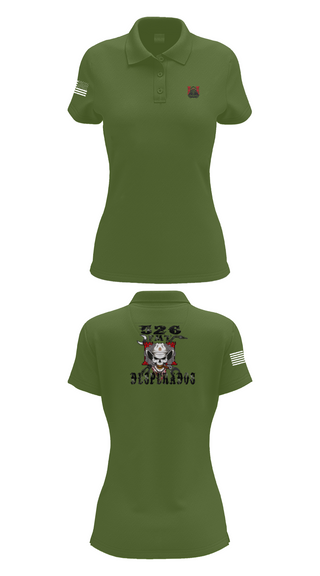 Womens Short Sleeve Performance Polo, 526th ECC Desperados FMT, , Teamtime, Team time, sublimation, custom sports apparel, team uniforms, spirit wear, spiritwear, sports uniforms, custom shirts, team store, custom team store, fundraiser sports, apparel fundraiser