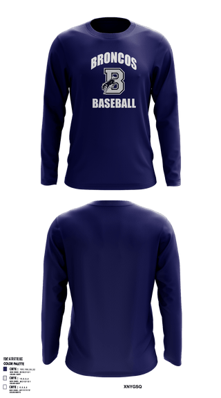 Long Sleeve Performance Shirt, Burrillville High School Broncos Baseball, Baseball, Teamtime, Team time, sublimation, custom sports apparel, team uniforms, spirit wear, spiritwear, sports uniforms, custom shirts, team store, custom team store, fundraiser sports, apparel fundraiser