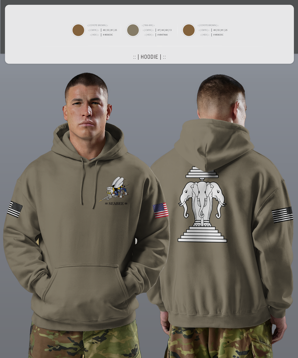 Hoodie, Seabee, Navy, Teamtime, Team time, sublimation, custom sports apparel, team uniforms, spirit wear, spiritwear, sports uniforms, custom shirts, team store, custom team store, fundraiser sports, apparel fundraiser