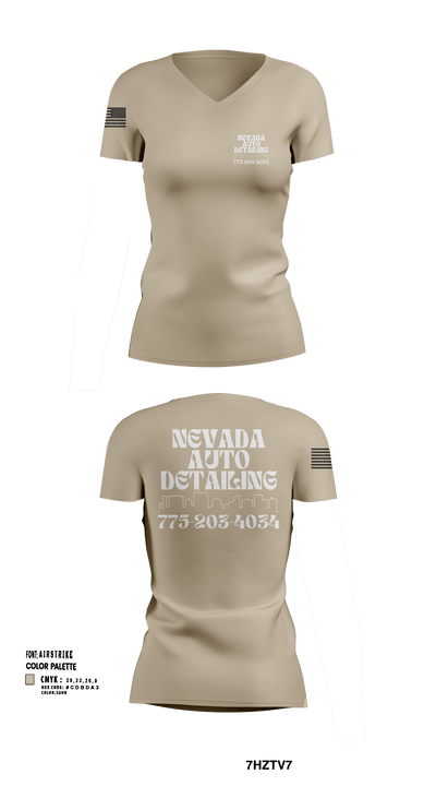 Nevada auto detailing 72253164 Women's Short Sleeve V-neck Shirt - 102