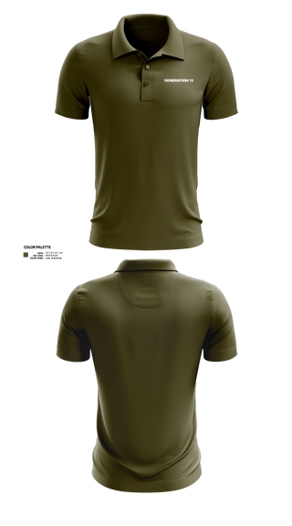 Short Sleeve Performance Polo, Generation 13, , Teamtime, Team time, sublimation, custom sports apparel, team uniforms, spirit wear, spiritwear, sports uniforms, custom shirts, team store, custom team store, fundraiser sports, apparel fundraiser