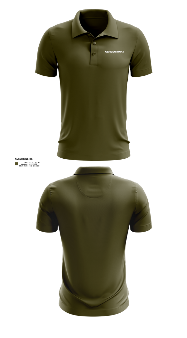 Short Sleeve Performance Polo, Generation 13, , Teamtime, Team time, sublimation, custom sports apparel, team uniforms, spirit wear, spiritwear, sports uniforms, custom shirts, team store, custom team store, fundraiser sports, apparel fundraiser