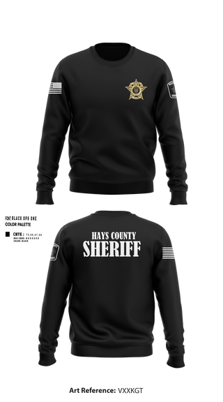 Crew Neck Sweatshirt, Hays County Sheriff’s Office, , Teamtime, Team time, sublimation, custom sports apparel, team uniforms, spirit wear, spiritwear, sports uniforms, custom shirts, team store, custom team store, fundraiser sports, apparel fundraiser