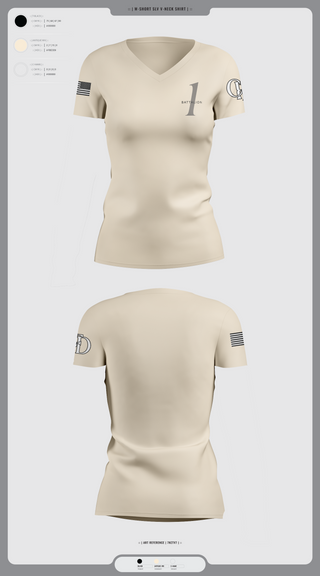 Womens Short Sleeve Vneck Shirt, Battalion 1, , Teamtime, Team time, sublimation, custom sports apparel, team uniforms, spirit wear, spiritwear, sports uniforms, custom shirts, team store, custom team store, fundraiser sports, apparel fundraiser