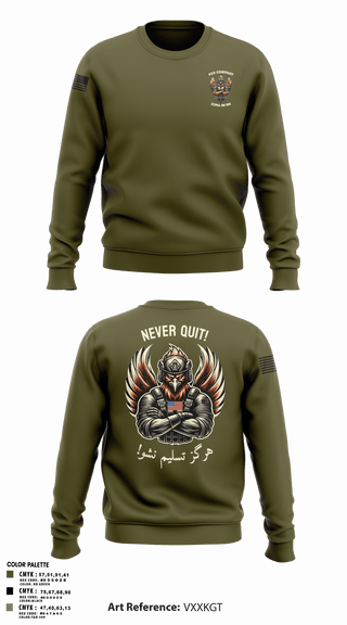Crew Neck Sweatshirt, F CO, 229th MI BN, , Teamtime, Team time, sublimation, custom sports apparel, team uniforms, spirit wear, spiritwear, sports uniforms, custom shirts, team store, custom team store, fundraiser sports, apparel fundraiser