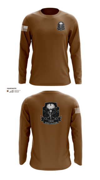 Long Sleeve Performance Shirt, 1-153 IN Scout Platoon, National Guard, Teamtime, Team time, sublimation, custom sports apparel, team uniforms, spirit wear, spiritwear, sports uniforms, custom shirts, team store, custom team store, fundraiser sports, apparel fundraiser