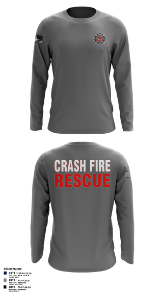 Long Sleeve Performance Shirt, ISA Air base Fire Dept., Fire Department, Teamtime, Team time, sublimation, custom sports apparel, team uniforms, spirit wear, spiritwear, sports uniforms, custom shirts, team store, custom team store, fundraiser sports, apparel fundraiser