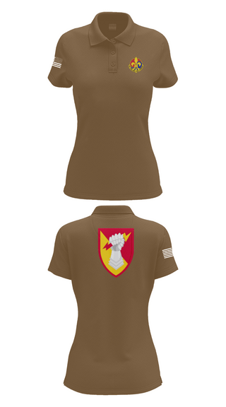 Womens Short Sleeve Performance Polo, 38th ADA BDE, Army, Teamtime, Team time, sublimation, custom sports apparel, team uniforms, spirit wear, spiritwear, sports uniforms, custom shirts, team store, custom team store, fundraiser sports, apparel fundraiser