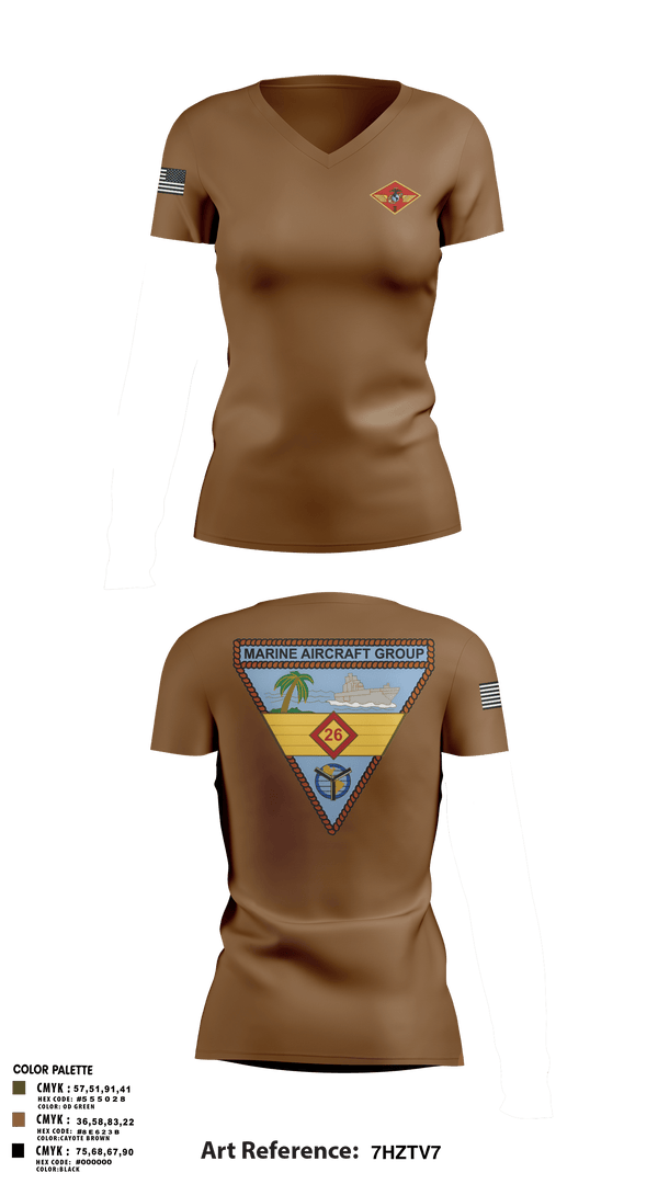 Womens Short Sleeve Vneck Shirt, 2nd MAW, , Teamtime, Team time, sublimation, custom sports apparel, team uniforms, spirit wear, spiritwear, sports uniforms, custom shirts, team store, custom team store, fundraiser sports, apparel fundraiser