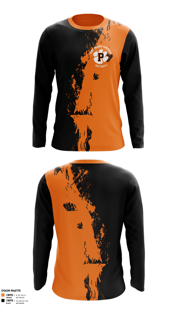 Long Sleeve Performance Shirt, Pine Prairie Panthers Softball, Softball, Teamtime, Team time, sublimation, custom sports apparel, team uniforms, spirit wear, spiritwear, sports uniforms, custom shirts, team store, custom team store, fundraiser sports, apparel fundraiser